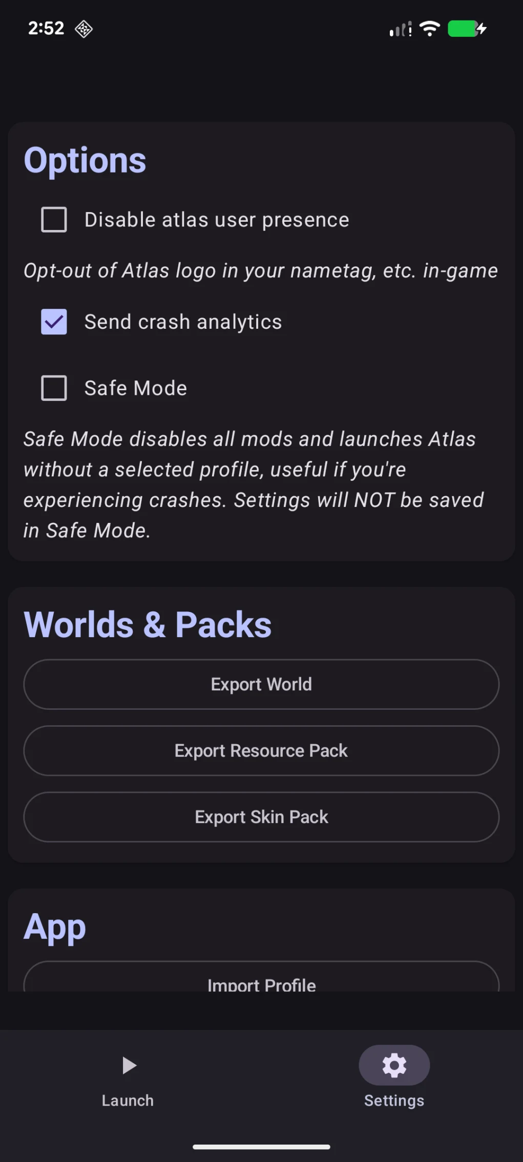 Atlas Client screenshot